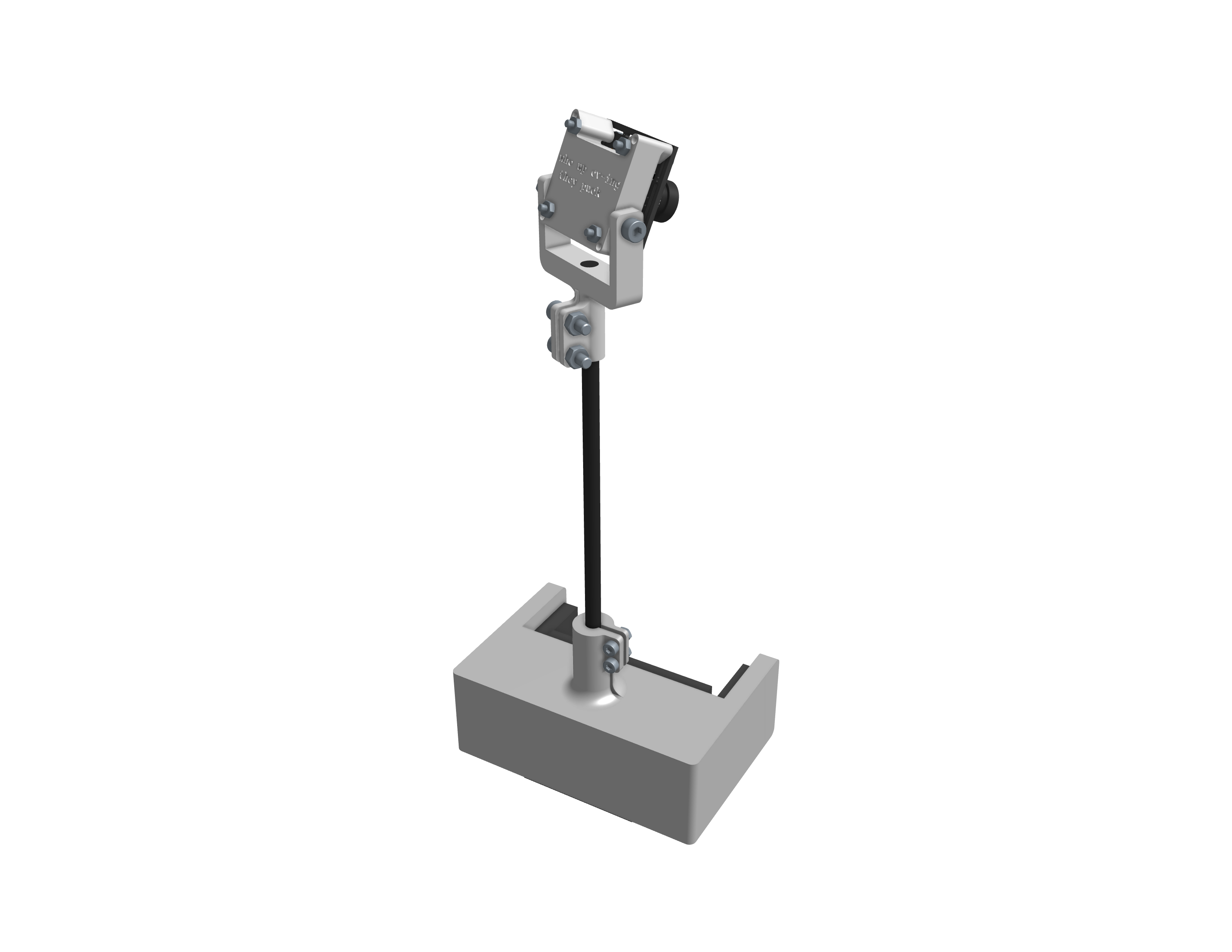 Camera subassembly CAD render — view 1