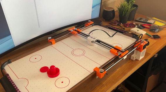 CoreXY air hockey robot
