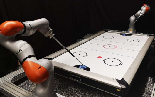 Robot-arm air hockey