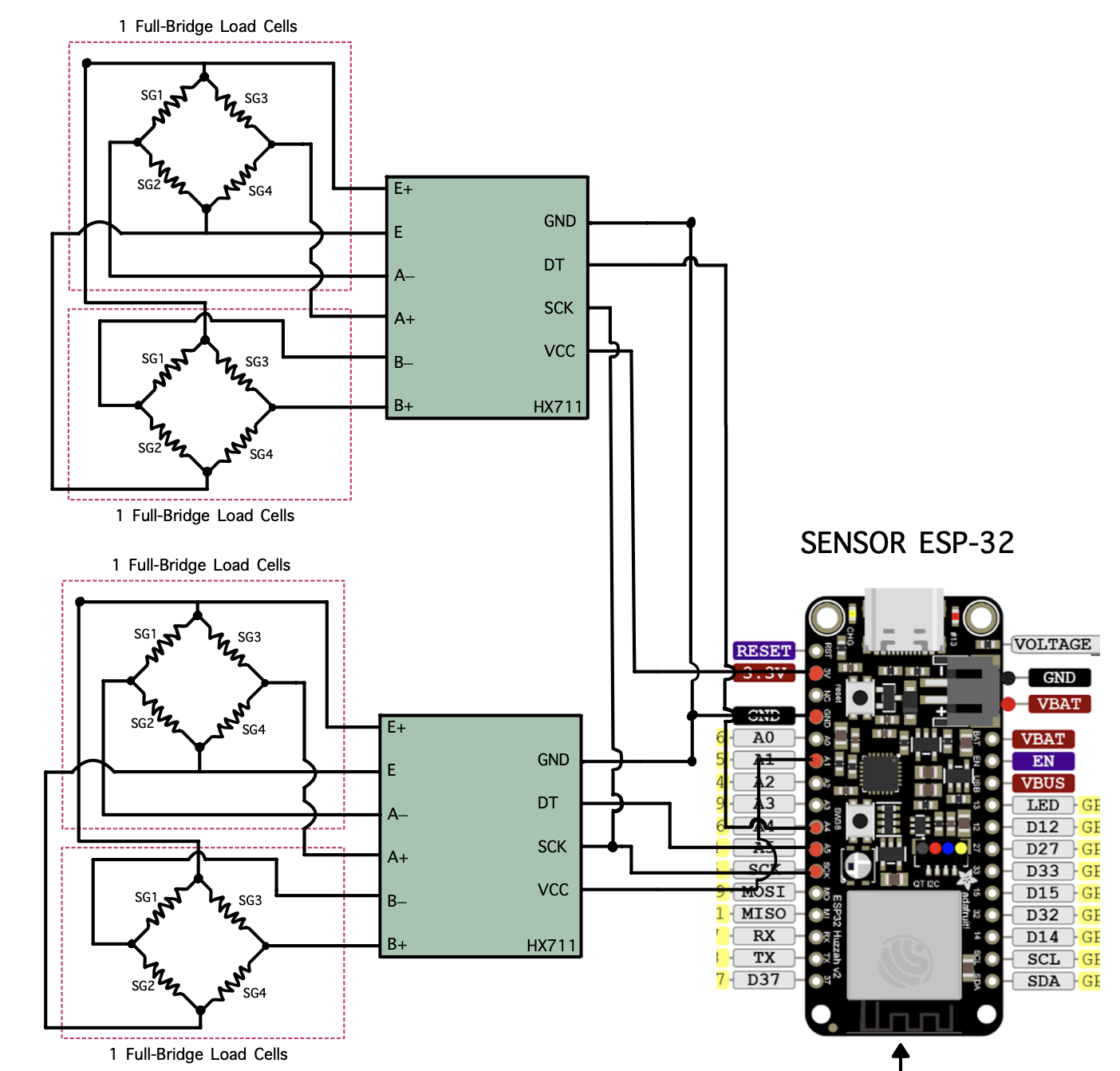 Sensor ESP32 Circuit Diagram