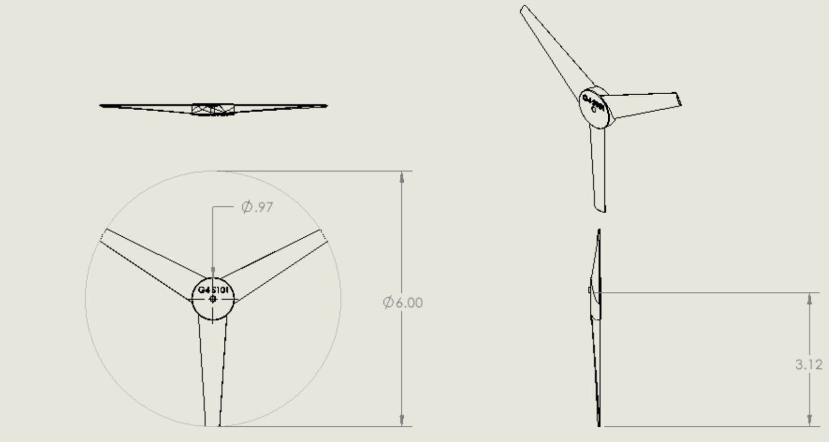 Propeller 2D Drawing